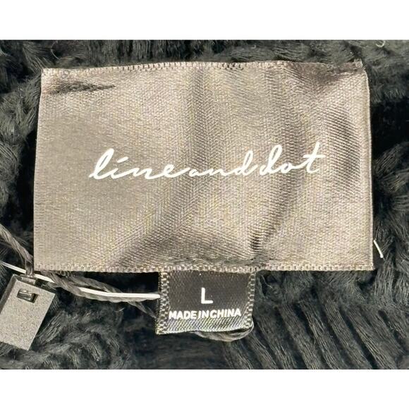 NEW Anthropologie Line & Dot Crochet Dress Black Large Lined Cut Out Back Accent - Picture 8 of 9